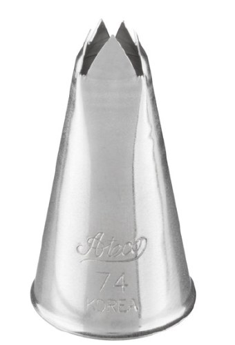 Ateco 74 Stainless Steel Piping Tip, Leaf, Small Base Size, 0.25" Opening