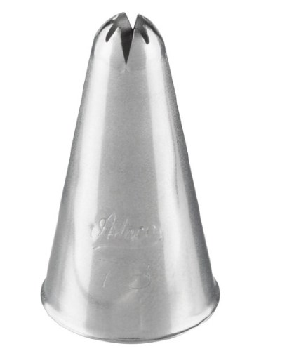 Ateco 78 Stainless Steel Piping Tip, Cross-Top, Small Base Size, 0.261" Opening