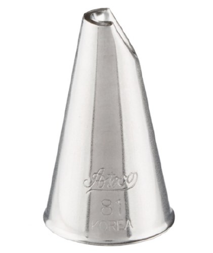 Ateco 81 Stainless Steel Piping Tip, Lily of the Valley, Small Base Size, 0.2" Opening