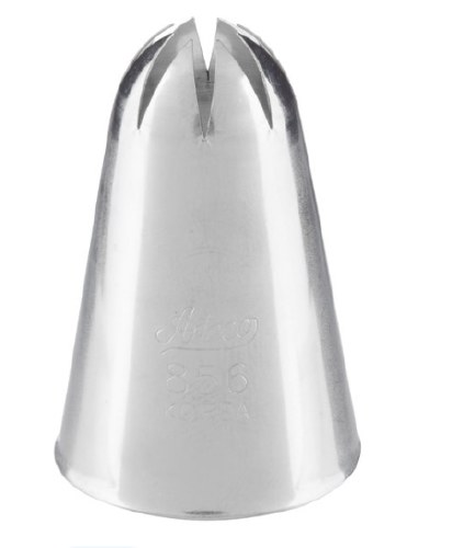 Ateco 856 Stainless Steel Piping Tip, Closed Star, Medium-Large Base Size, 0.66" Opening