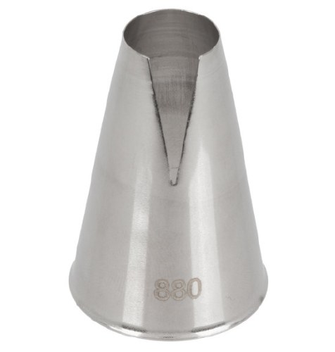 Ateco 880 Stainless Steel Piping Tip, St-Honore, Medium-Large Base Size, 1.08" Opening