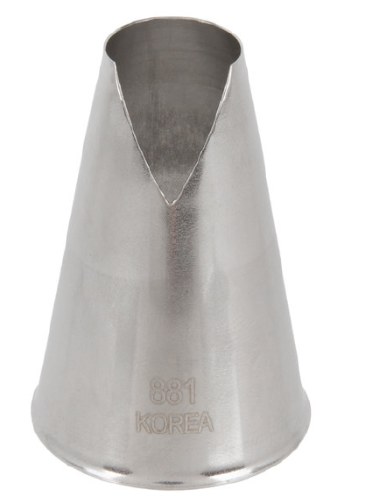 Ateco 881 Stainless Steel Piping Tip, St-Honore, Medium-Large Base Size, 0.79" Opening