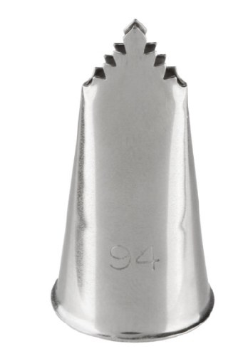 Ateco 94 Stainless Steel Piping Tip, Leaf, Small Base Size, 0.36" Opening
