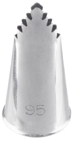 Ateco 95 Stainless Steel Piping Tip, Leaf, Small Base Size, 0.4" Opening