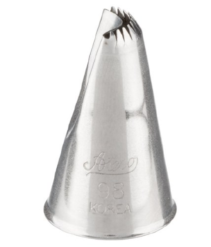 Ateco 98 Stainless Stell Piping Tip, Shell, Small Base Size, 0.35" Opening