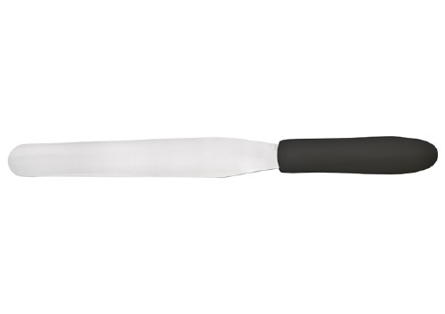 Winco TKPS-7 Stainless Steel Bakery Spatula, Black Handle, 7.75"