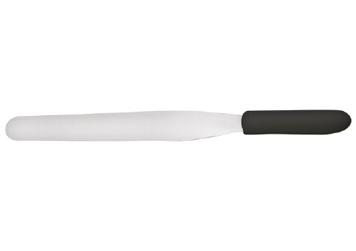 Winco TKPS-9 Stainless Steel Bakery Spatula, Black Handle, 9.5"