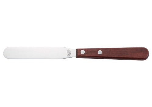 Winco TNS-4 Stainless Steel Bakery Spatula with Wood Handle, 4"