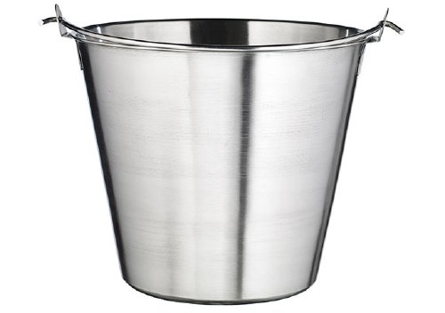 Winco UP-13 Stainless Steel Utility Pail wth Handle, 13 Qt