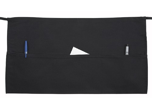 Winco WA-1221 Waist Apron with Pockets, Black