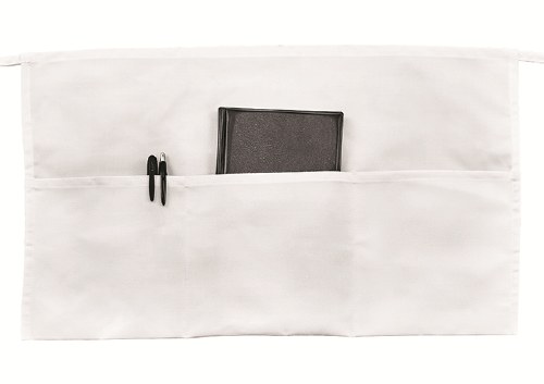 Winco WA-1221W Waist Apron with Pockets, White
