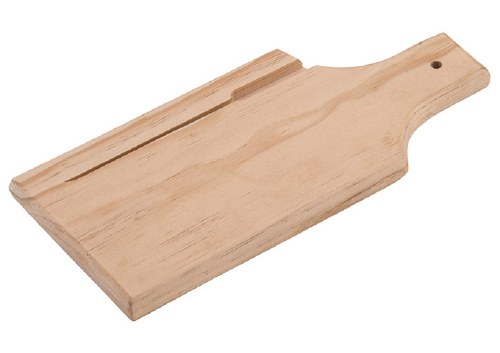 Winco WCB-125 Wood Bread/Cheese Board, Built-in Knife Slot, 12" X 5"