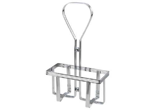 Winco WH-5 Chrome Plated Cruet Rack for Oil/Vinegar Bottles, Fits 6 Oz Bottles