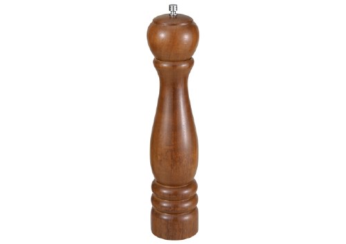 Winco WPM-12 Rubberwood Peppermill, Oak Finish, 12"