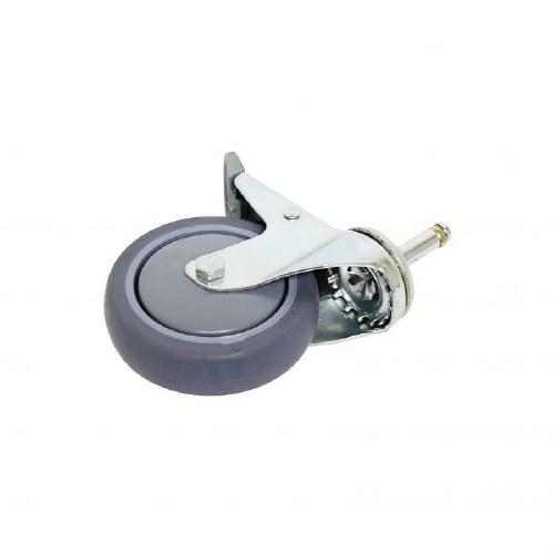 Thunder Group PLCB4140B Polypropylene Wheel Caster with Break for Bus Carts, 4" Diameter