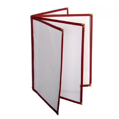 Thunder Group PLMENU-L4MA Plastic Menu Cover, 8 View, Burgundy, 8.5" X 11"