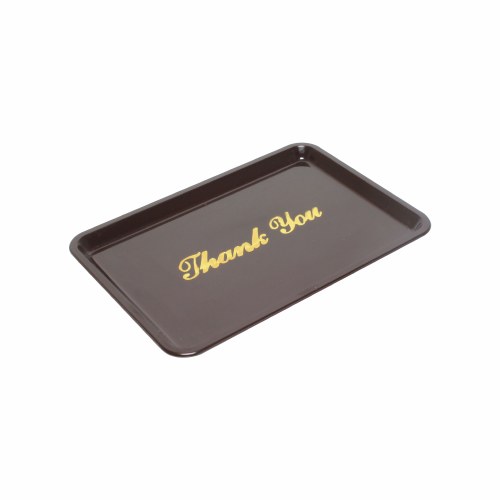 Thunder Group PLPT046BR Plastic Guest Check Tray, Brown, 4.5" X 6.5"