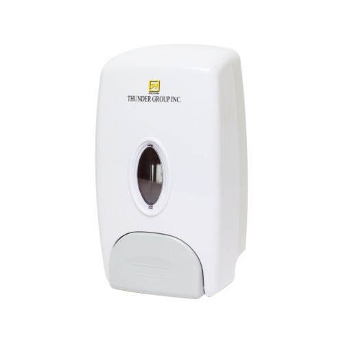 Thunder Group PLSD377 Plastic Soap Dispenser, Anti-Leak, Push, White, 8.75" X 9"
