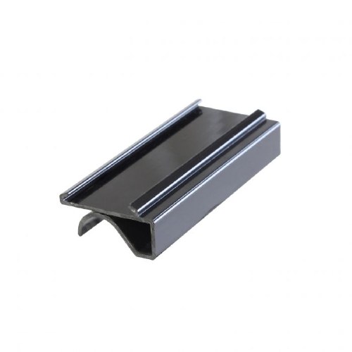 Thunder Group PLSL113BK PVC Shelf Label, Snap Under, Black, 4 Pack, 3"