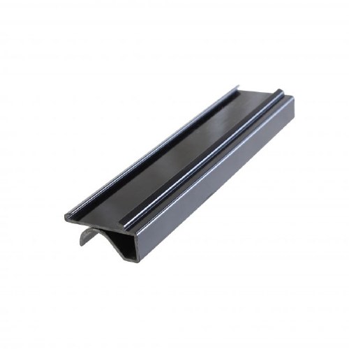 Thunder Group PLSL116BK PVC Shelf Label, Snap Under, Black, 4 Pack, 6"