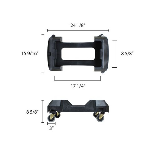 Thunder Group PLTCD023 Polypropylene Trash Can Dolly for PLTC023K