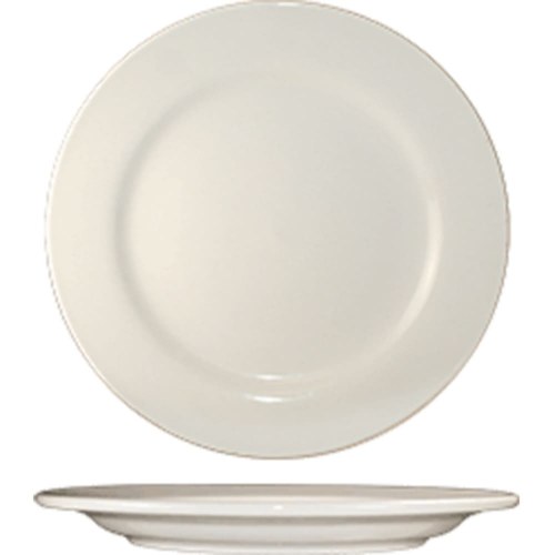 ITI RO-21 Porcelain Plate with Rim, American White, 12" Diameter, Case of 12
