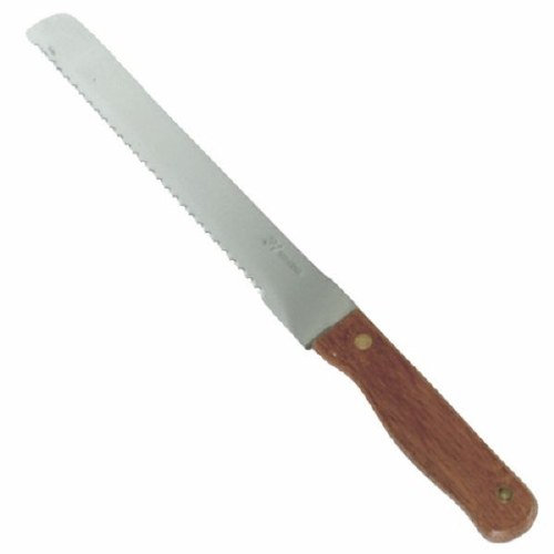 Thunder Group SLBK013 Stainless Steel Bread Knife with Wood Handle, 8.5"