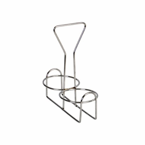 Thunder Group SLCJH002 Iron Plated Condiment Jar Holder, 2 Holes