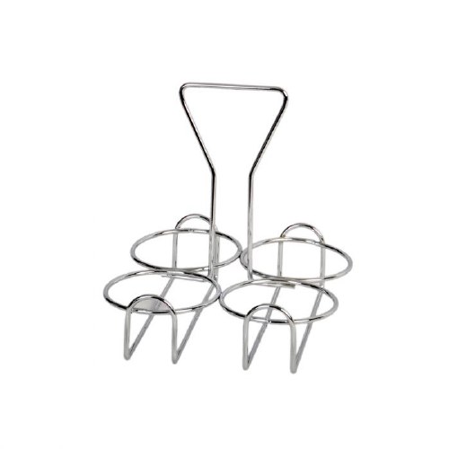 Thunder Group SLCJH004 Iron Plated Condment Jar Holder, 4 Holes