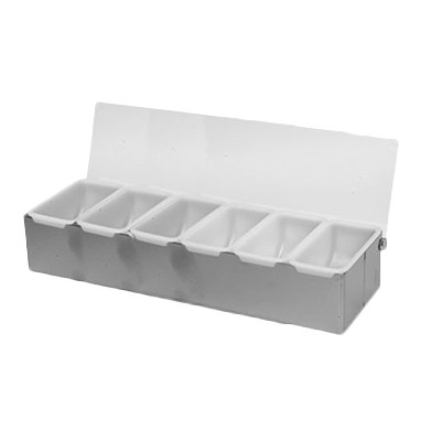 Thunder Group SLCN006 Stainless Steel Condiment Dispenser, 6 Compartment