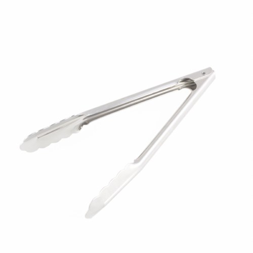 Restaurantware Met Lux Stainless Steel Heavy-Duty Tongs - with Rubber Grip - 16 inch - 1 Count Box