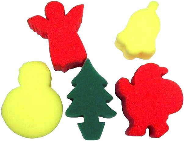 Sponge Painting Christmas (Pack 5)