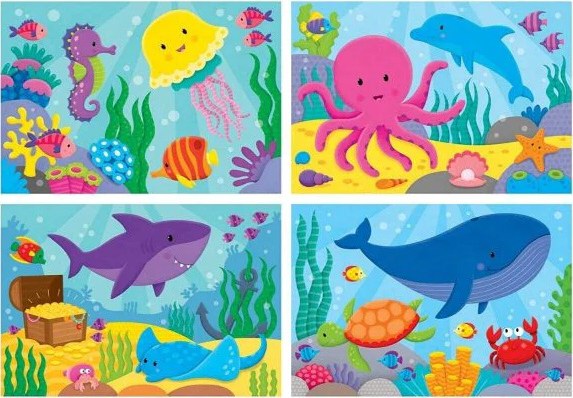 4 Puzzles in a Box Ocean (2, 3 ,4 & 5 piece)