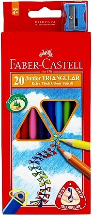 Faber-Castell Jumbo Triangular Colouring Pencils (Pack 20)