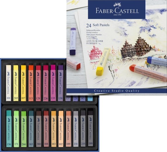 Faber-Castell Soft/Chalk Pastels (Pack 24)