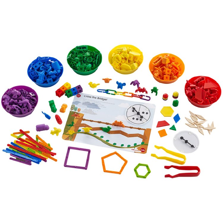 Counting & Sorting Set with Case (384 Pieces, 12 Activity Cards, Guide & Storage Conatiner)