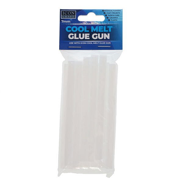 Icon Cool Melt Glue Gun Refills 7mm (Pack 12)