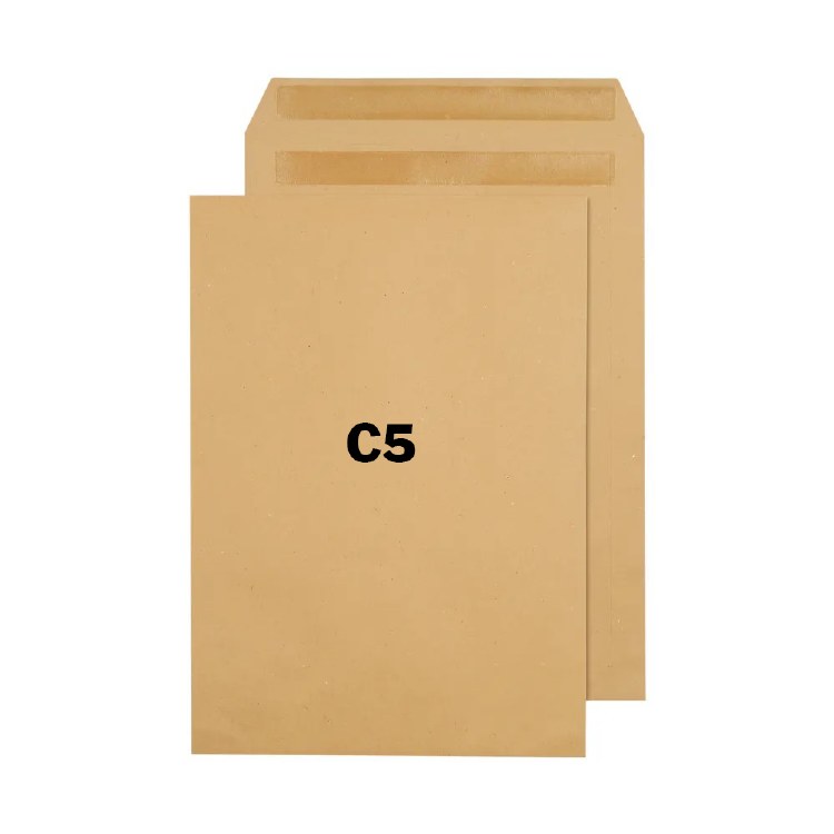 C5 Brown Self Seal Envelopes (Pack 25)