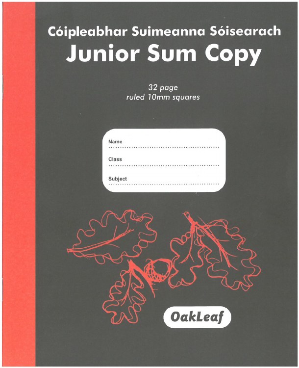 1cm Square Sum Copy 32 Page (Oakleaf)