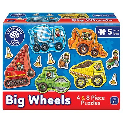 Baby Puzzles Big Wheels (4 & 8 piece)