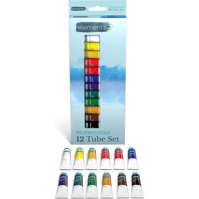 Elements Water Colour Paint Tubes 12ml (Pack 12)