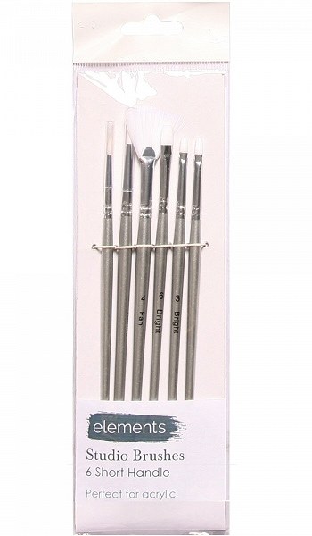 Elements Studio Short Handle Brushes (Set 6)