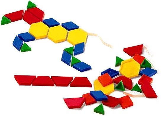 Plastic Pattern Blocks Hollow 1cm (Bag 250)