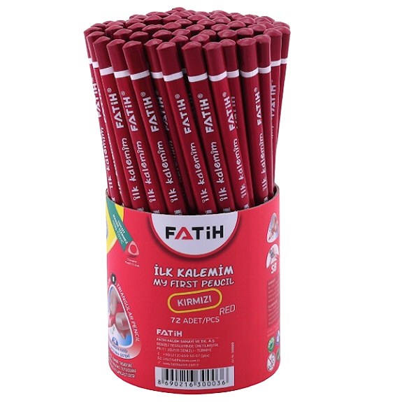 Fatih "Red Lead" Junior Grip Triangular Pencil (Box 72)