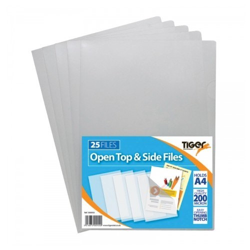 Open Top & Side Files 200 micron (Pack 25)