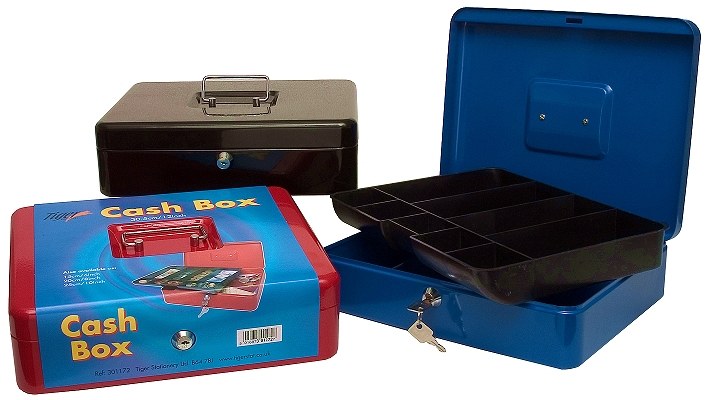 Cash Box 30cm (Removable 4 Note & 5 Coin Compartment Drawer)