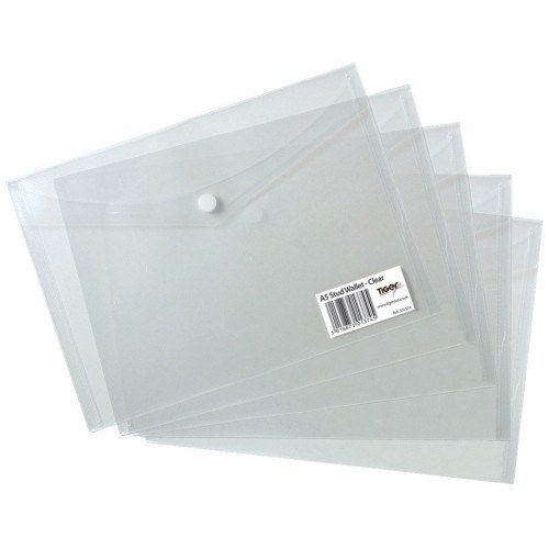 A5 Clear Stud Wallet Single Button