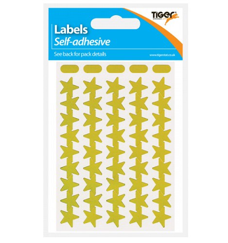 Gold Star Stickers 12mm (135 stickers)