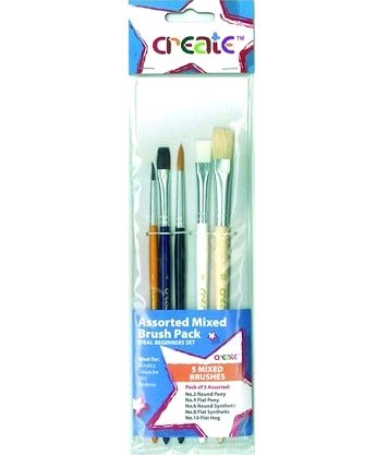 Creat Short Handle Mixed Brush Set (Set 5)