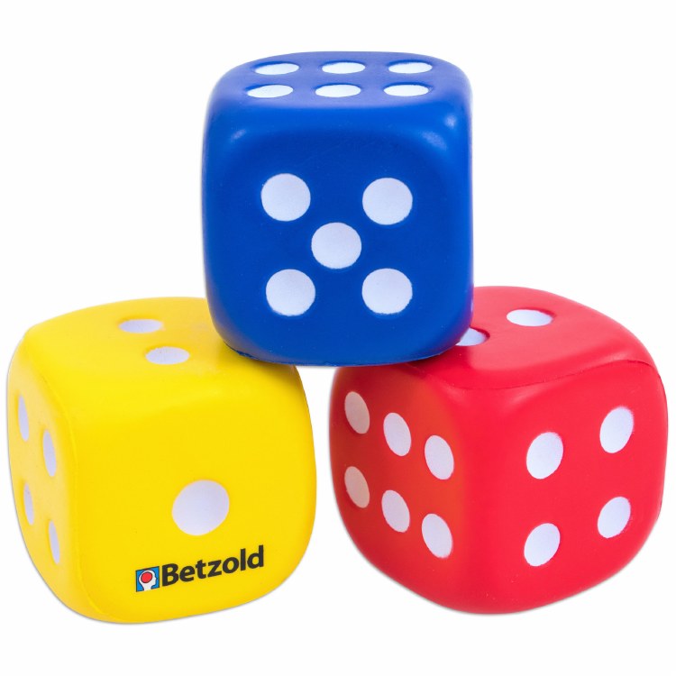Foam 6 Dot Dice 5cm (Set 3)